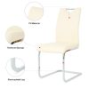 Modern PU dining chair living room chair upholstered chair, electroplated metal legs design, kitchen, living room, bedroom
