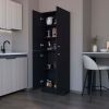 Pantry Cabinet Coahoma, Kitchen, Black