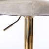A&A Furniture,Swivel Barstools Adjusatble Seat Height, Modern PU Upholstered Bar Stools with the whole Back Tufted