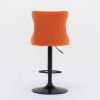 A&A Furniture,Swivel Velvet Barstools Adjusatble Seat Height from 25-33 Inch,17.7inch base