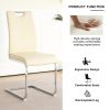 Modern PU dining chair living room chair upholstered chair, electroplated metal legs design, kitchen, living room, bedroom