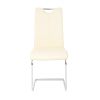 Modern PU dining chair living room chair upholstered chair, electroplated metal legs design, kitchen, living room, bedroom