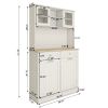67.7" Tall Kitchen Trash Can Storage Cabinet with 3 Adjustable Shelves, 2 Drawers and 1 Tilt Out Trash Cabinet for Kitchen, Dinning Room