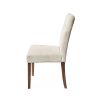 Dining Chairs Set of 2, Upholstered Kitchen & Dining Room Chairs(Cream)