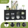 Modern Accent Sideboard Cabinet with Acrylic Doors, Freestanding Storage Cupboard Console Table for Kitchen Dining Living Room Hallway Office, Black
