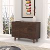 Solid Wood spray-painted drawer dresser bar,buffet tableware cabinet lockers buffet server console table lockers, retro round handle