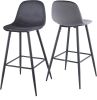 Bar Stools Set of 2, 30 Inches Velvet Barstool Modern Counter Bar Height Chair with Back, Sturdy Metal Legs & Footrests, Easy Assembly