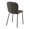Dark Grey Faux Leather Dining Chairs Set of 4,Mid-Century Modern Upholstered PU Leather Chairs,for Kitchen Dining Room