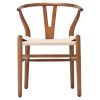 Wishbone Chairs for Dining Room,Soild Wood Weave Dining Chair,Armchair,Fully Assembled,Set of 2