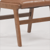 Hengming PU dining chair, no armrest with wooden legs, suitable for kitchen, dining room, living room, bedroom and other occasions,set of 2