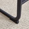 A set of two brown chairs, including suede cushions and black metal legs. Small size, suitable for select groups, suitable for dining room, kitchen