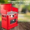 Outdoor Gas Camping Oven w/Carry Bag CSA Approved Portable Propane-Powered 2-Burner Stove & Oven