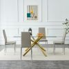 4-piece set of checkered armless high back dining chairs, office chairs. Suitable for restaurants, living rooms, kitchens