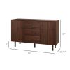 HOMCOM Sideboard Buffet Cabinet, Kitchen Cabinet with 2 Cupboards, 3 Drawers and Adjustable Shelves, Coffee Bar Cabinet for Living Room, Entryway
