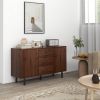 HOMCOM Sideboard Buffet Cabinet, Kitchen Cabinet with 2 Cupboards, 3 Drawers and Adjustable Shelves, Coffee Bar Cabinet for Living Room, Entryway