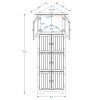 Tall Storage Cabinet with Doors and 4 Shelves for Living Room, Kitchen, Office, Bedroom, Bathroom, Modern, Black