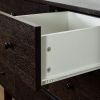Solid Wood spray-painted drawer dresser bar,buffet tableware cabinet lockers buffet server console table lockers, retro round handle