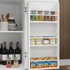 Kitchen island rolling trolley cart with 1 drawer & 2 doors with storage racks & Adjustable Shelves & towel rack & seasoning rack rubber wood table to