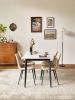 Dining Chair set of 2 with High Backs Mid Century Modern Kitchen & Dining Room Chairs PU Faux Leather Upholstered sillas de comedor Comfortable Large
