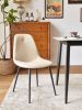 Dining Chair set of 2 with High Backs Mid Century Modern Kitchen & Dining Room Chairs PU Faux Leather Upholstered sillas de comedor Comfortable Large