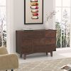 Solid Wood spray-painted drawer dresser bar,buffet tableware cabinet lockers buffet server console table lockers, retro round handle