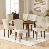 Dining Chairs Set of 2, Upholstered Kitchen & Dining Room Chairs(Cream)