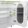 Modern Accent Sideboard Cabinet with Acrylic Doors, Freestanding Storage Cupboard Console Table for Kitchen Dining Living Room Hallway Office, White