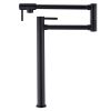 Pot Filler Faucet Kitchen Folding Faucet 2 Handle with Stretchable Double Joint Swing Arms Brass Stove Faucet