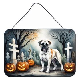 NEW Boxer Spooky Halloween Wall or Door Hanging Prints Aluminum Metal Sign Kitchen Wall Bar Bathroom Plaque Home Decor, 8HX12W, Multicolor (Default: Default)