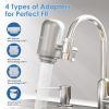 Vortopt Stainless Steel Faucet Water Filter for Sink - 500 Gallons Water Purifier for Faucet - Mount Tap Water Filtration System for Kitchen,Tub