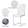 Modern Dining Chairs with Faux Leather Padded Seat Dining Living Room Chairs Upholstered Chair with Metal Legs Design for Kitchen, Living, Bedroom