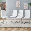 Modern Dining Chairs with Faux Leather Padded Seat Dining Living Room Chairs Upholstered Chair with Metal Legs Design for Kitchen, Living, Bedroom