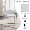 Modern Dining Chairs with Faux Leather Padded Seat Dining Living Room Chairs Upholstered Chair with Metal Legs Design for Kitchen, Living, Bedroom