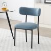 Dining Chairs Set of 2,Round Upholstered Sherpa Fabric Dining Room Chairs with Curved Backrest