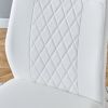 Modern Dining Chairs with Faux Leather Padded Seat Dining Living Room Chairs Upholstered Chair with Metal Legs Design for Kitchen, Living, Bedroom