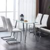 Modern Dining Chairs with Faux Leather Padded Seat Dining Living Room Chairs Upholstered Chair with Metal Legs Design for Kitchen, Living, Bedroom