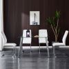 Modern Dining Chairs with Faux Leather Padded Seat Dining Living Room Chairs Upholstered Chair with Metal Legs Design for Kitchen, Living, Bedroom