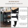 56 inch Rolling Kitchen Island with Storage,Kitchen Cart with Solid OAK Wood Top,Two-sided Kitchen island Cart on Wheels , Wine and Spice Rack