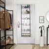 6 Tier Over Door Pantry Organizer Hanging Hooks Door Storage Rack Carbon Steel Basket 62.99in Over Door Shelf for Kitchen Bathroom