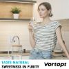 Vortopt Faucet Water Filter for Sink - NSF Certified Water Purifier for Faucet, 400 Gallons Faucet Mount Tap Water Filtration System for Kitchen