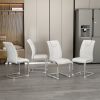 Modern Dining Chairs with Faux Leather Padded Seat Dining Living Room Chairs Upholstered Chair with Metal Legs Design for Kitchen, Living, Bedroom