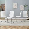Modern Dining Chairs with Faux Leather Padded Seat Dining Living Room Chairs Upholstered Chair with Metal Legs Design for Kitchen, Living, Bedroom